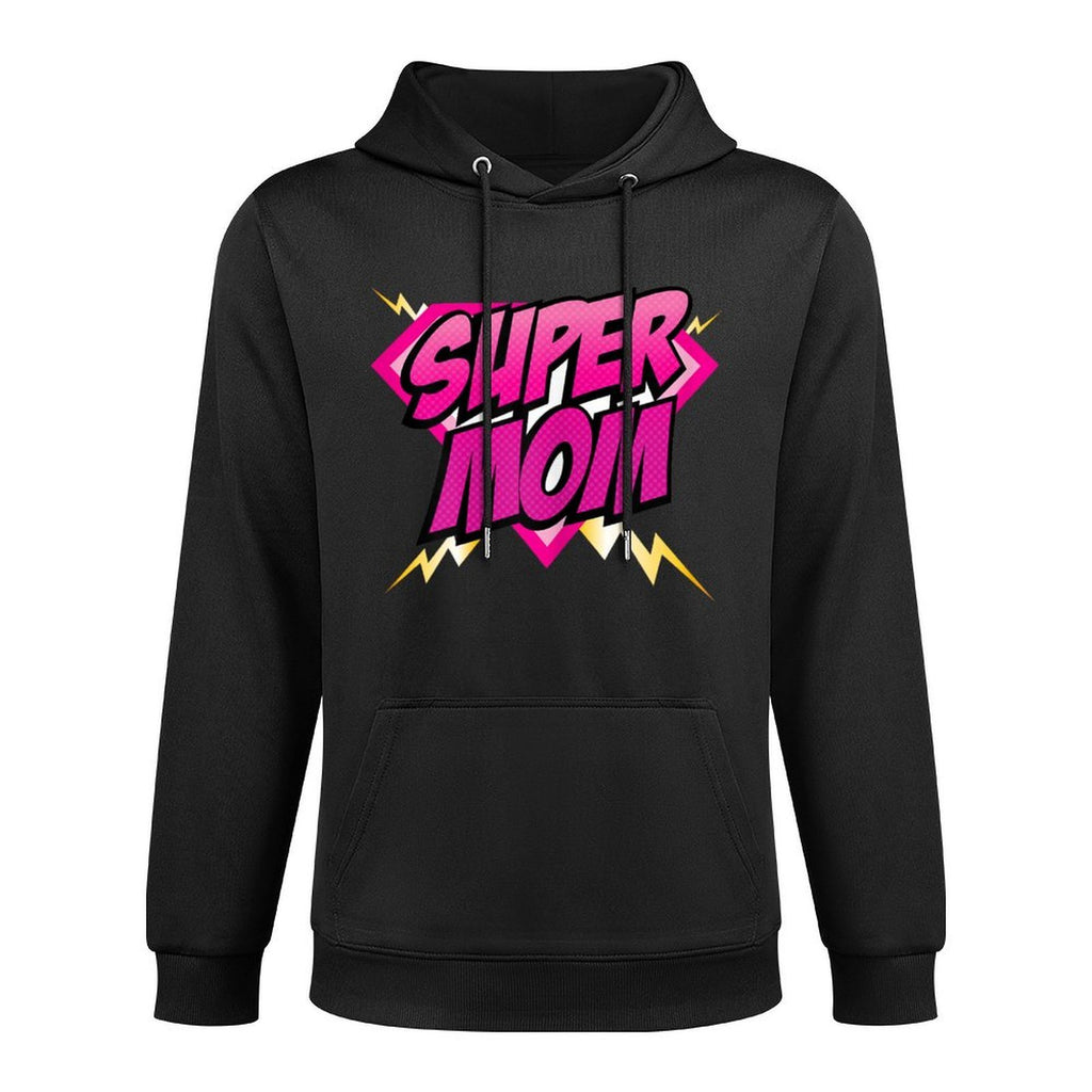 Super Mom Superhero Mommy Comic Book Women Kangaroo Pocket Hoodie