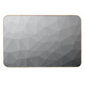 Gray Gradient Geometric Mesh Pattern Grey Elegant Design  Stain-Proof Bath Mat