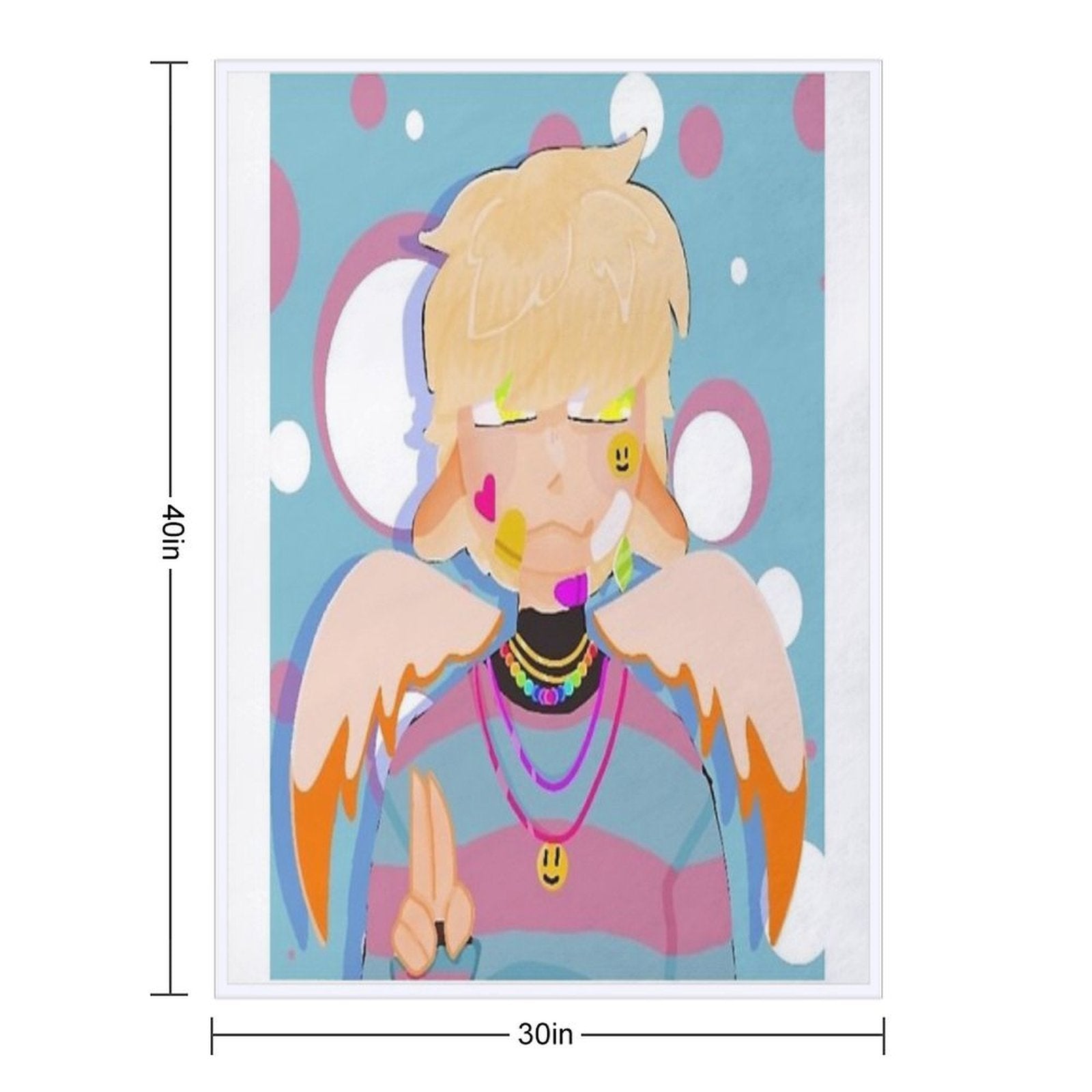 Peaceful Angel Boy Multi-functional Throw Blanket