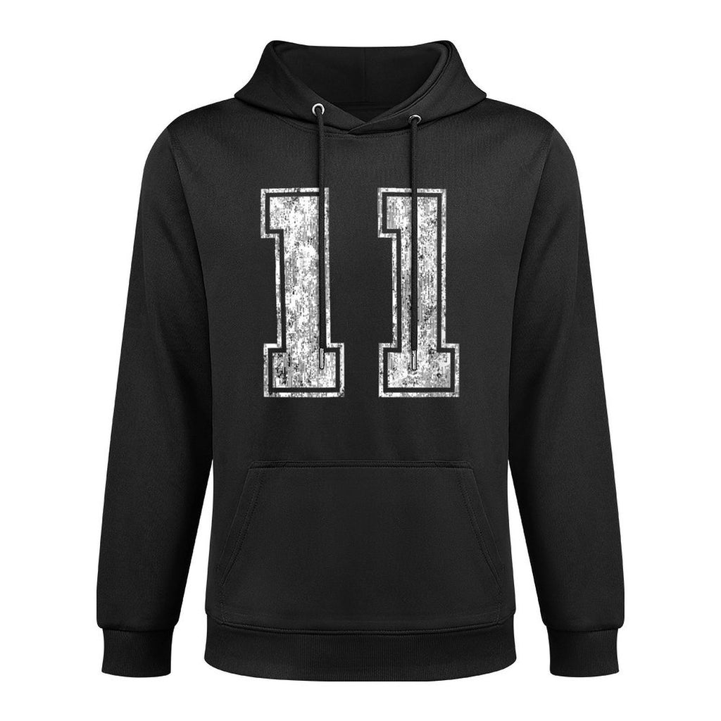 Number 11 Vintage Eleven Sports Design Layering Staple Hoodie