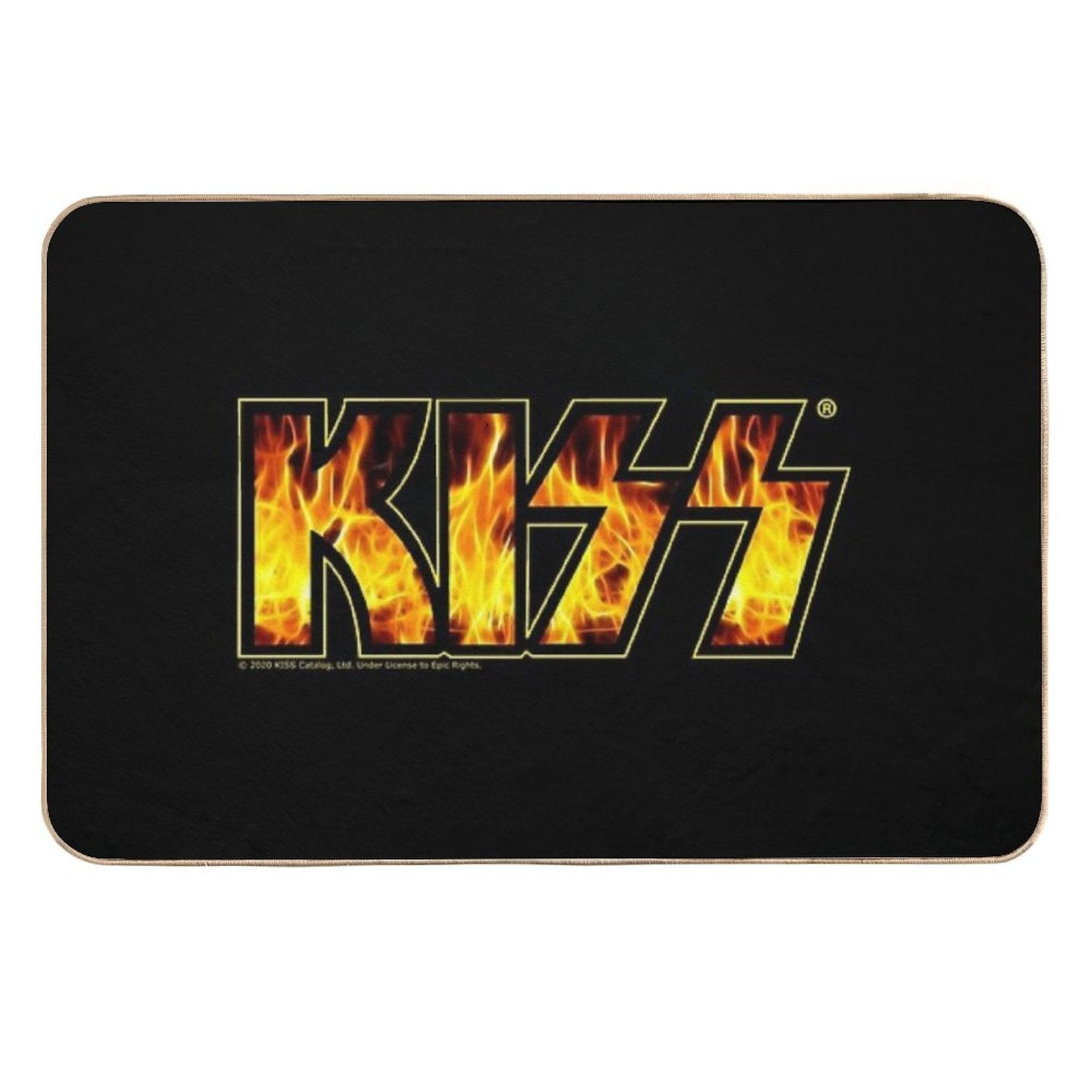 KISS Band Flames Logo Design  Pet-Safe Bath Mat