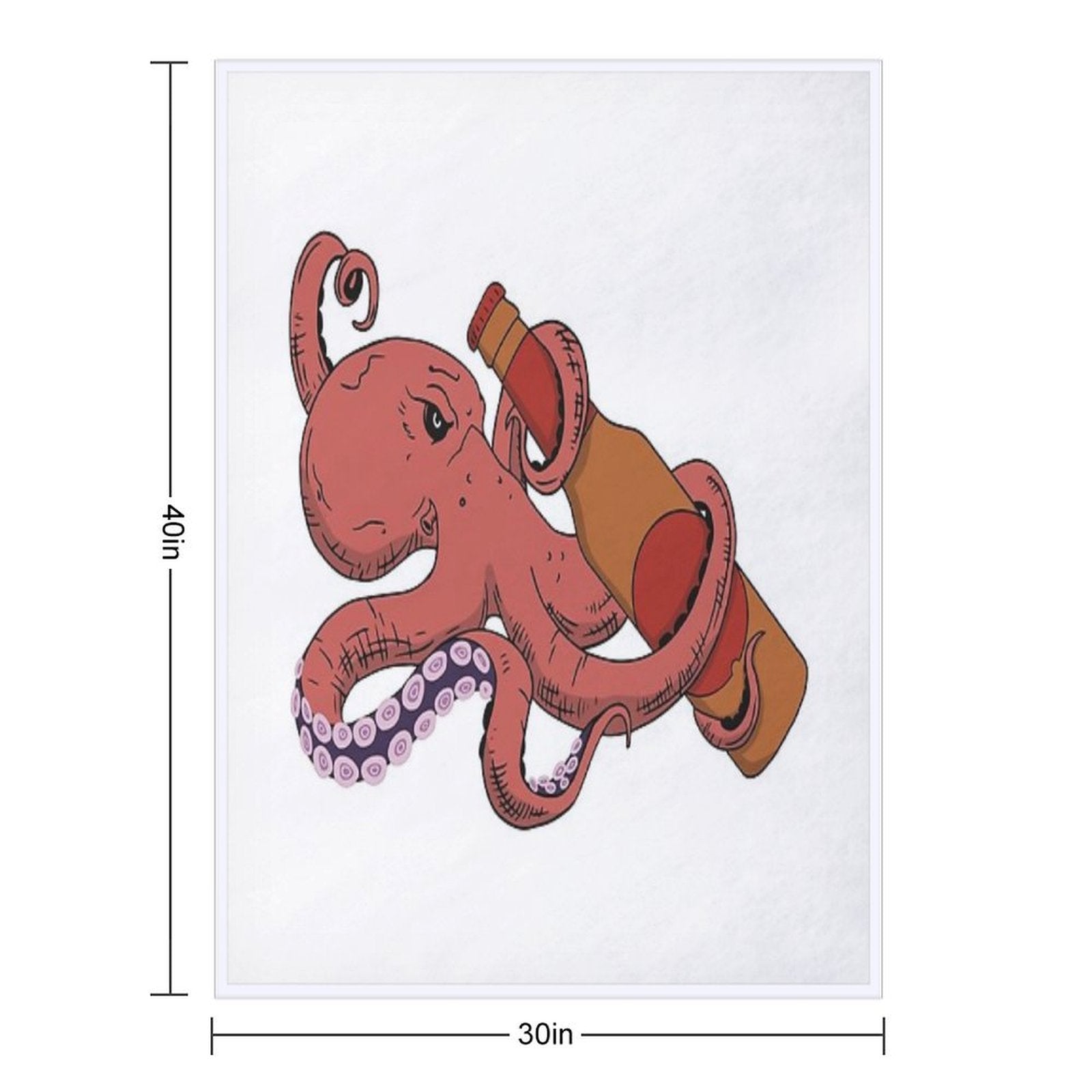 Beer Octopus Comfort Throw Blanket