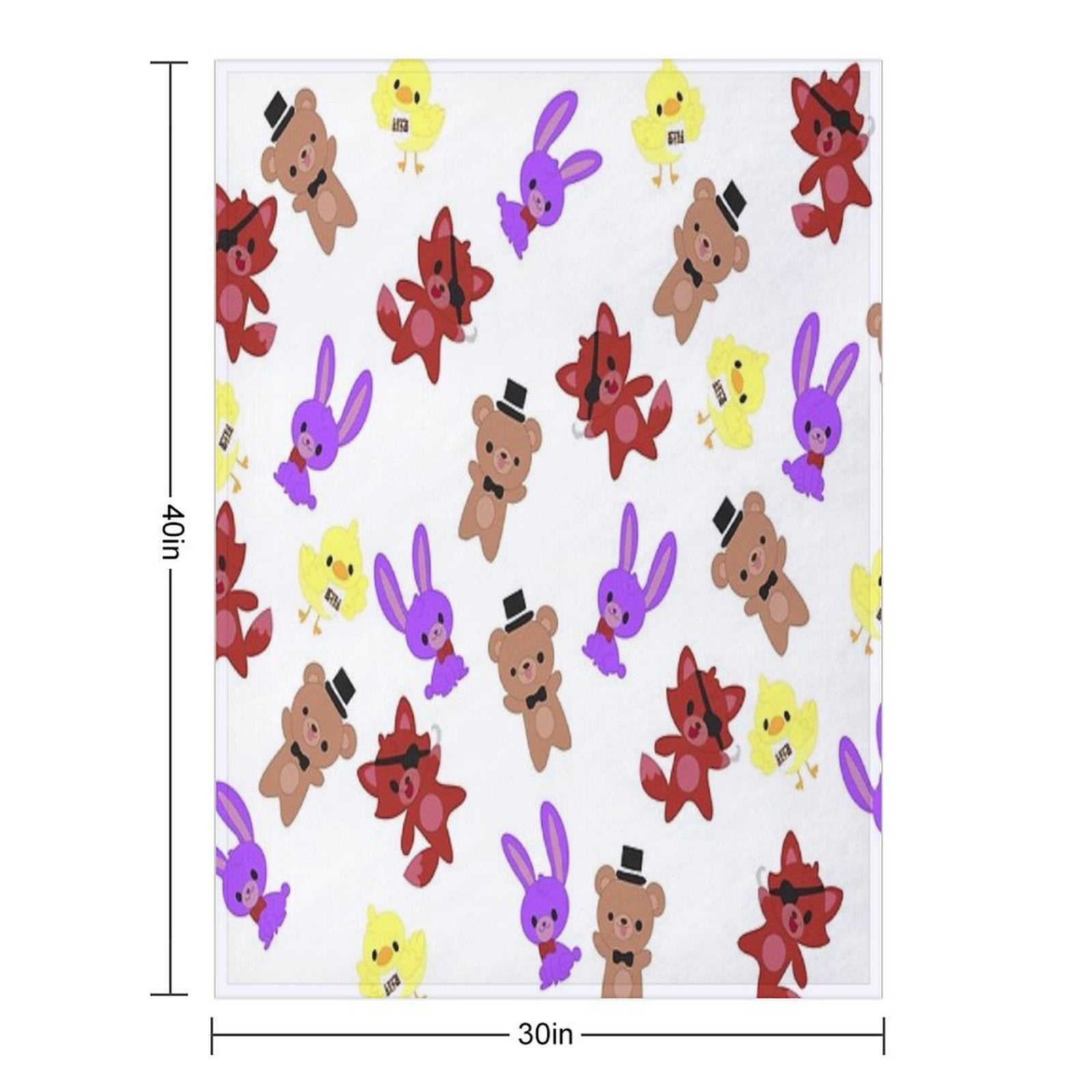 Cute Fnaf Pattern Compact Throw Blanket