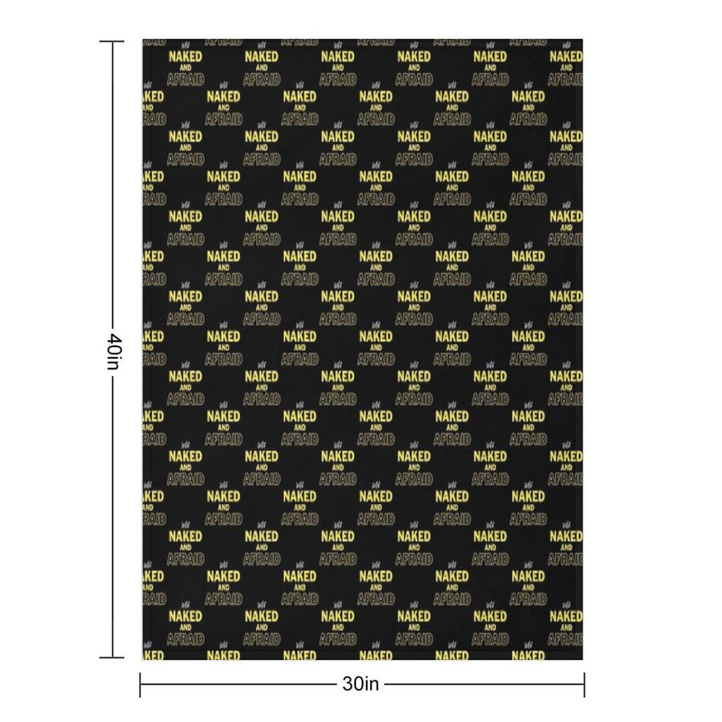 Funny Naked And Afraid TV Show Fan Gift Sustainable Throw Blanket