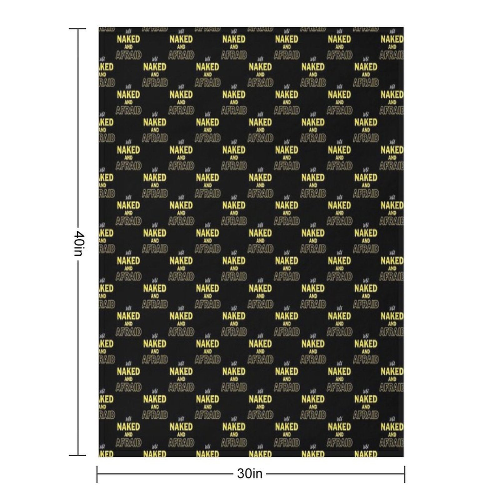 Funny Naked And Afraid TV Show Fan Gift Sustainable Throw Blanket