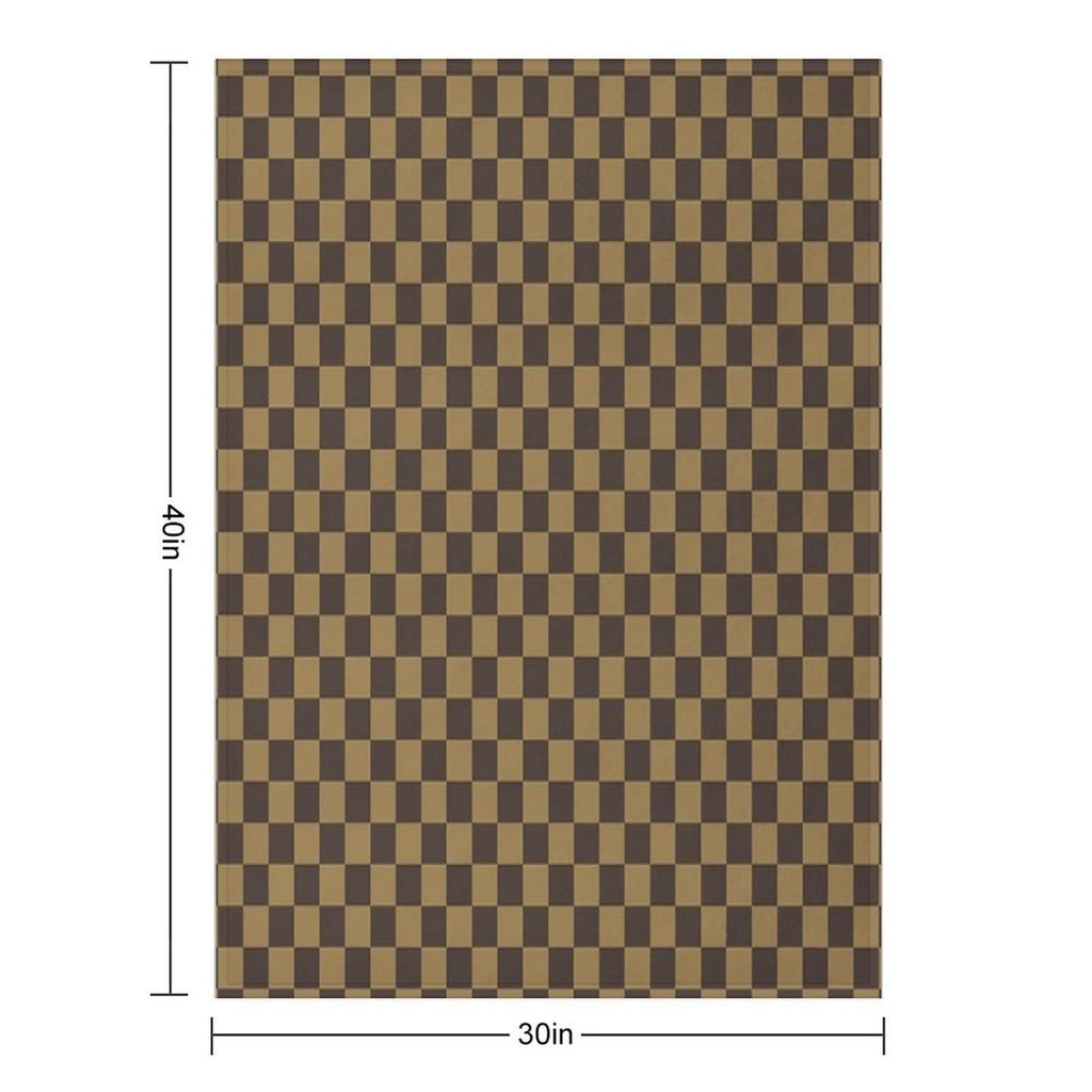 Stylish Checkered Pattern Small Squares Velvety-soft Throw Blanket