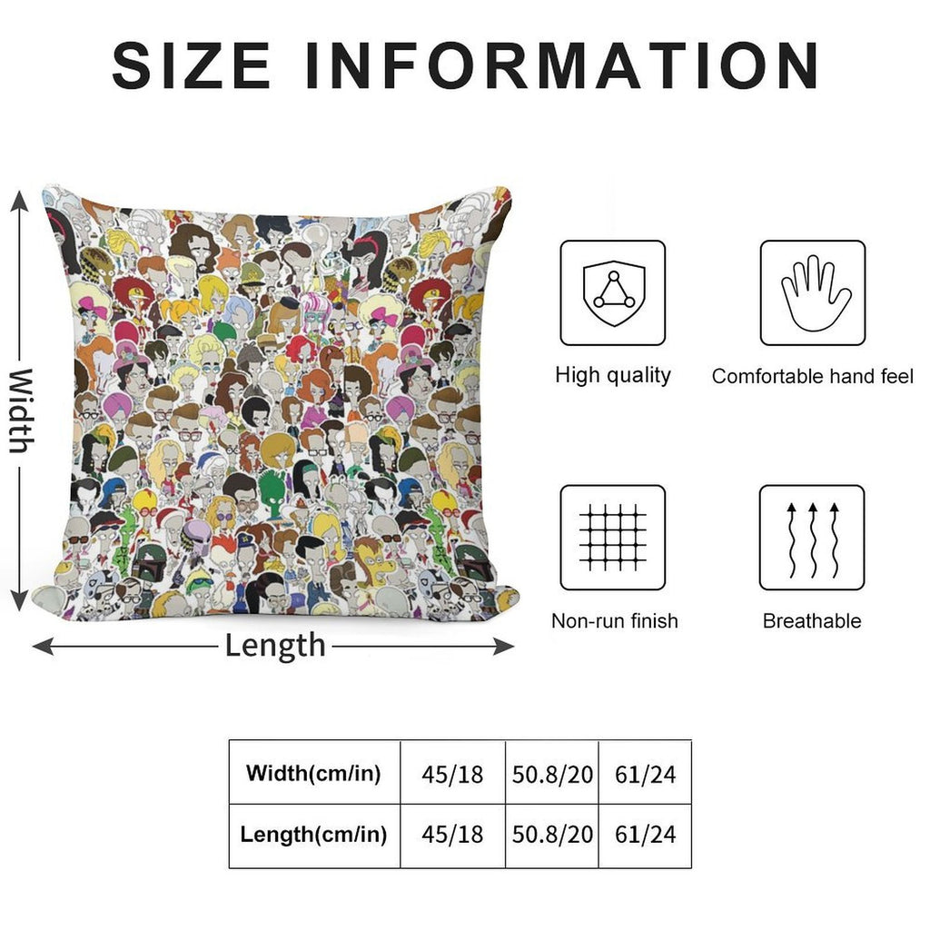 103 Faces of Roger The Alien Soft Ultra-Soft Texture Throw Pillow