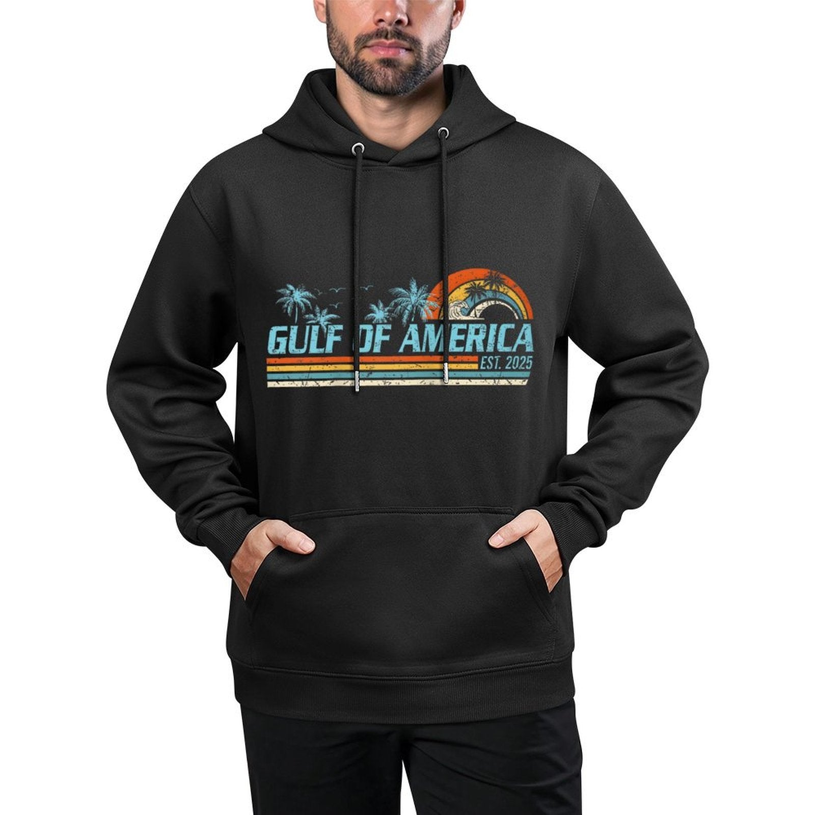 Gulf of US America Shirt Retro Golf of US America Shirt Raglan Baseball All-Day Comfort Hoodie