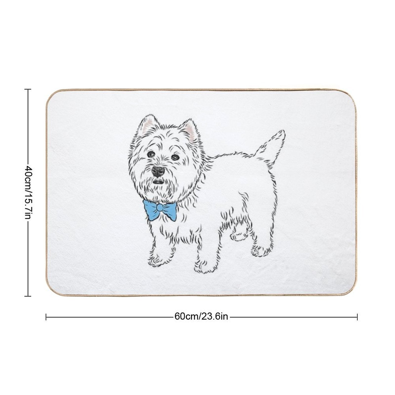 My Little Westie  (please Message Me BEFORE You Order to Add Your Own Name) Durable Bath Mat