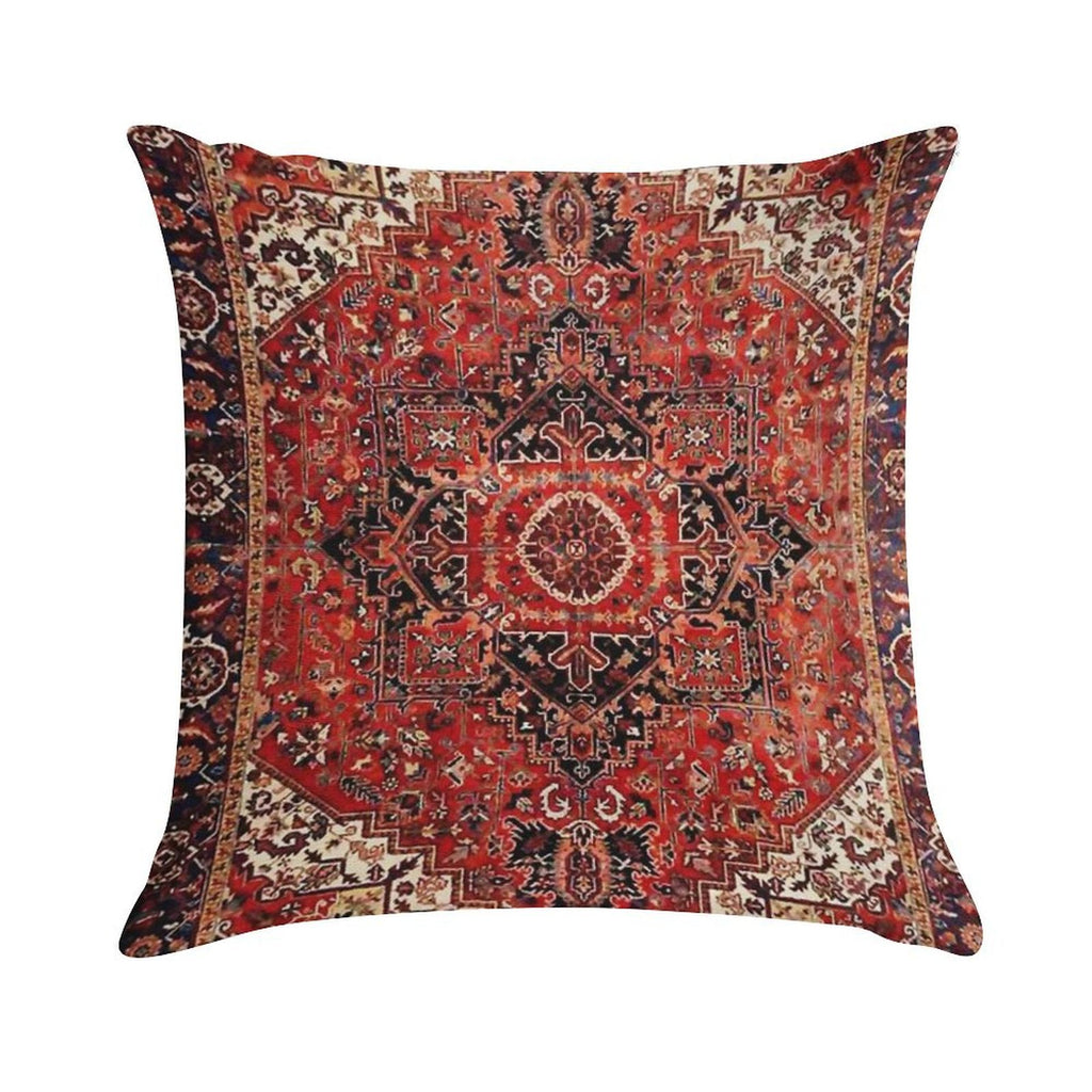 Heriz Antique Vintage Boho Persian Carpet Print Soft Skin-Friendly Throw Pillow