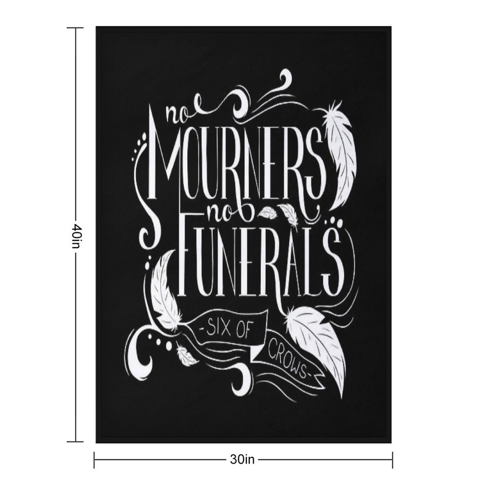 No Mourners. No Funerals Typography Comfort Throw Blanket