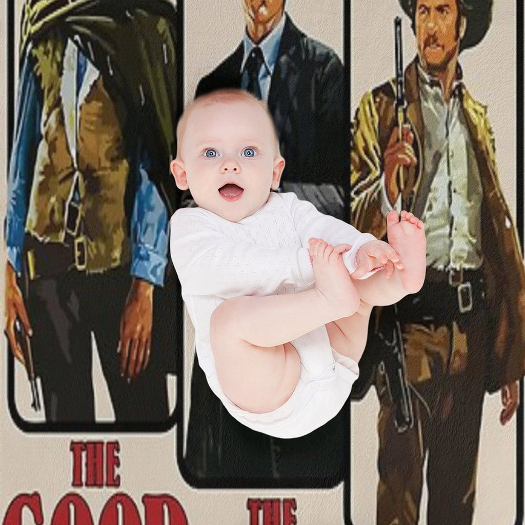 The Good The Bad And The Ugly Poster Graphic Velvety-soft Throw Blanket