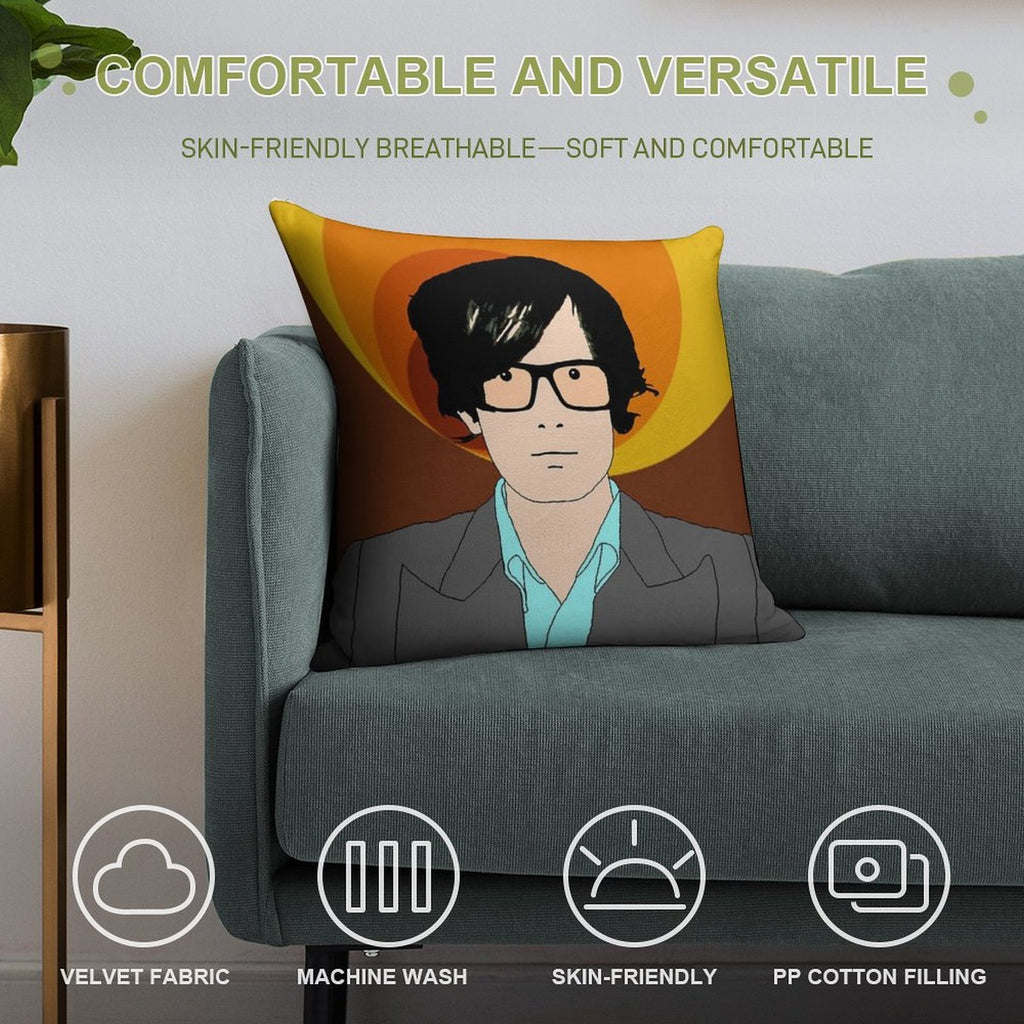 Jarvis Cocker Soft Luxury Feel Throw Pillow