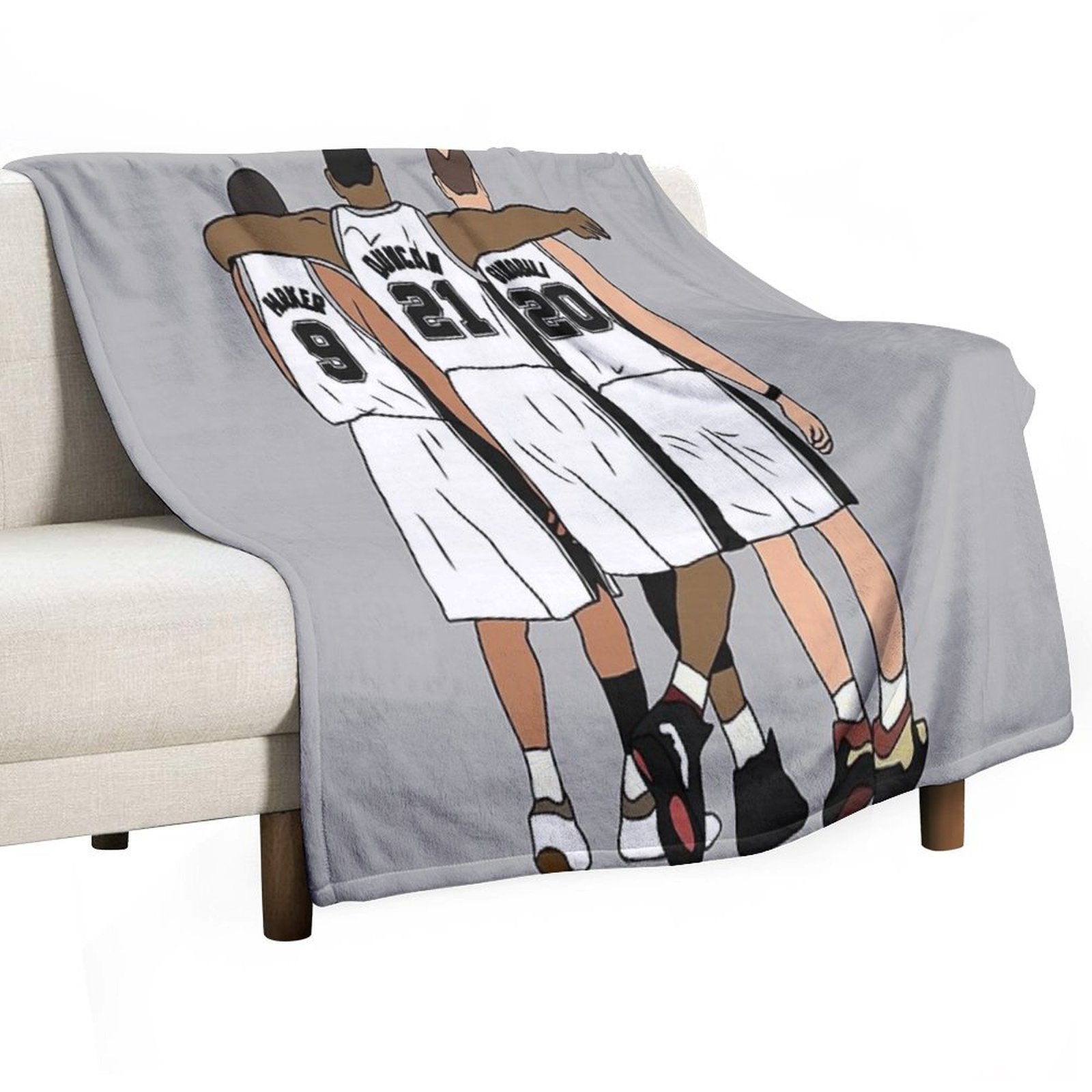Tony, Tim & Manu Quick-dry Throw Blanket