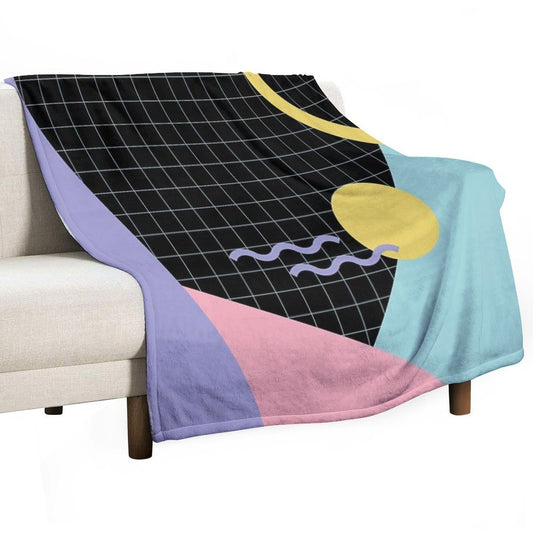 Memphis Pattern 7 - Retro 80s  90s Gift-ready Throw Blanket