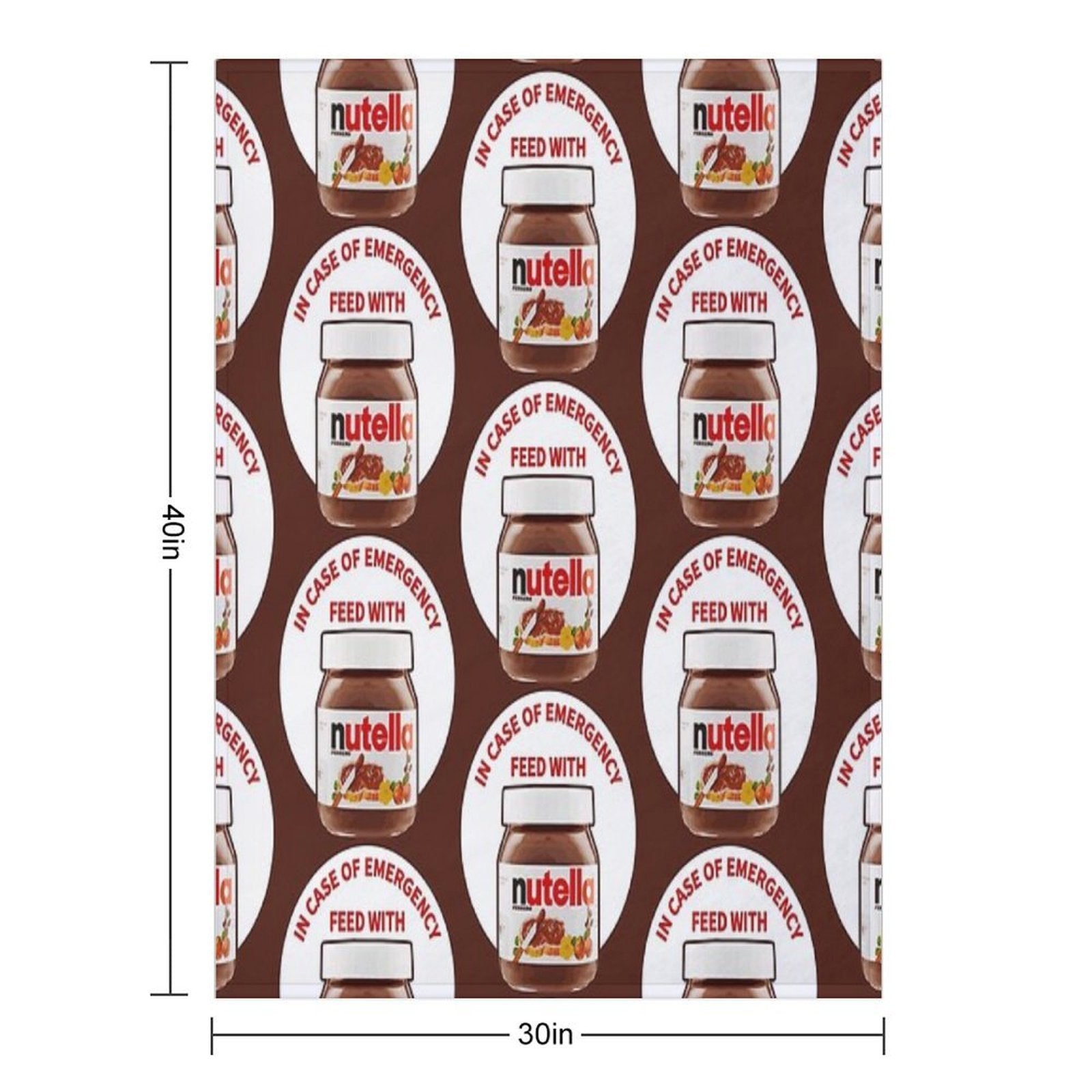 In Case Of Emergency Feed With Nutella Wrinkle-free Throw Blanket