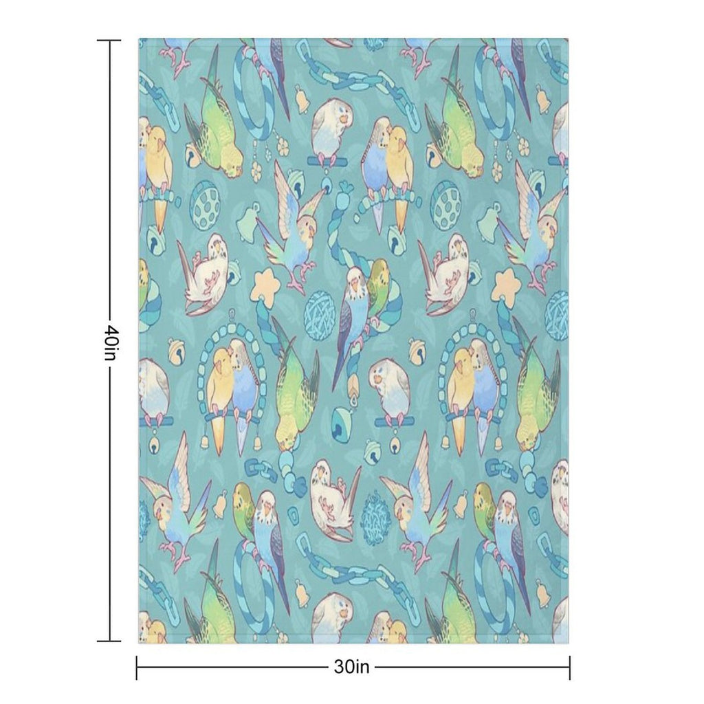 Budgie Bunch Bubblegum Ice Cream Flavored Plush Throw Blanket