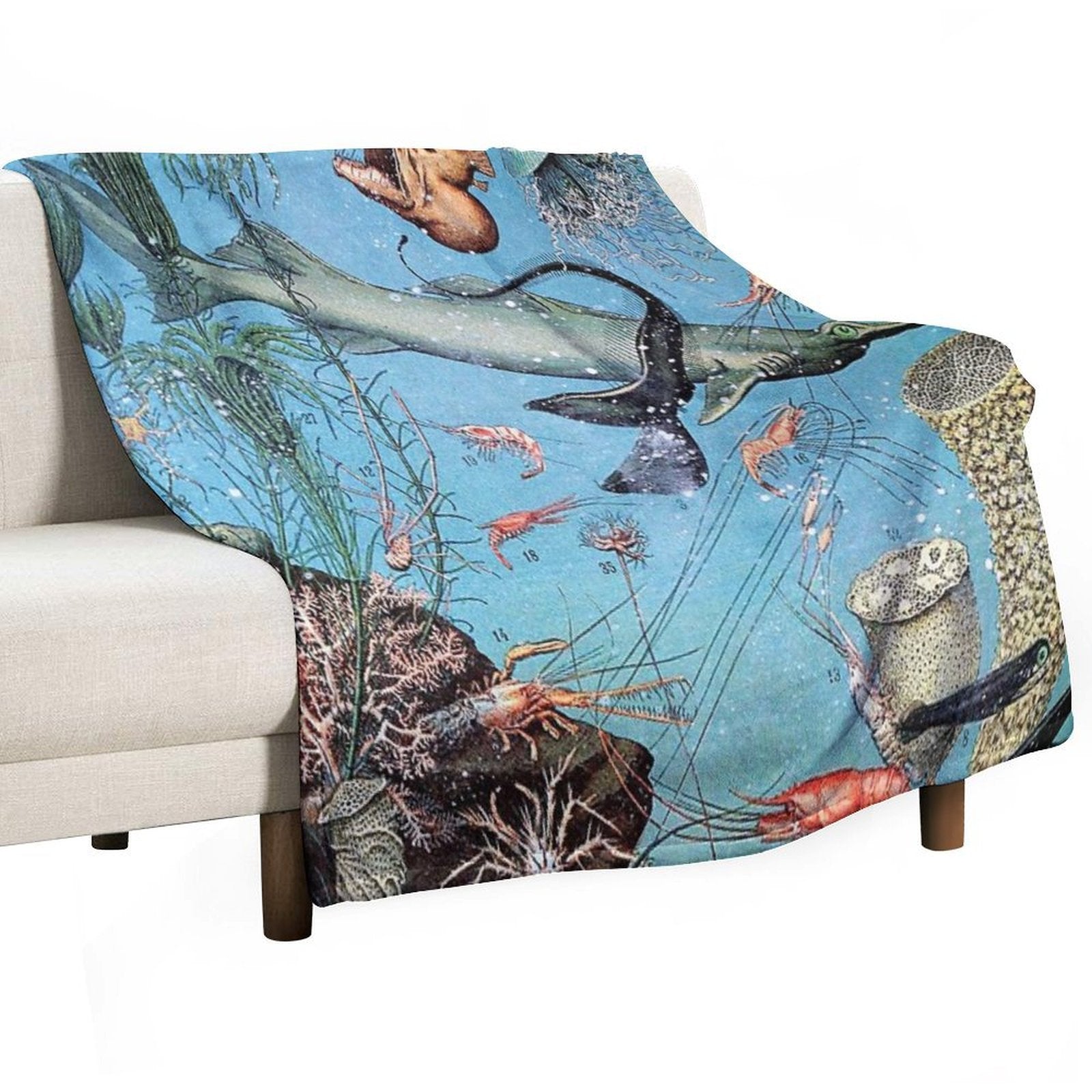 Adolphe Millot - Ocean A - French Vintage Poster Anti-pilling Throw Blanket