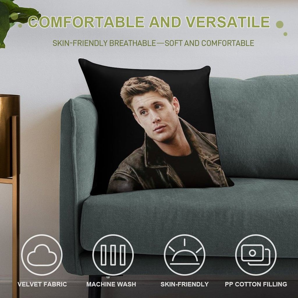Dean Winchester Supernatural Soft Durable Construction Throw Pillow