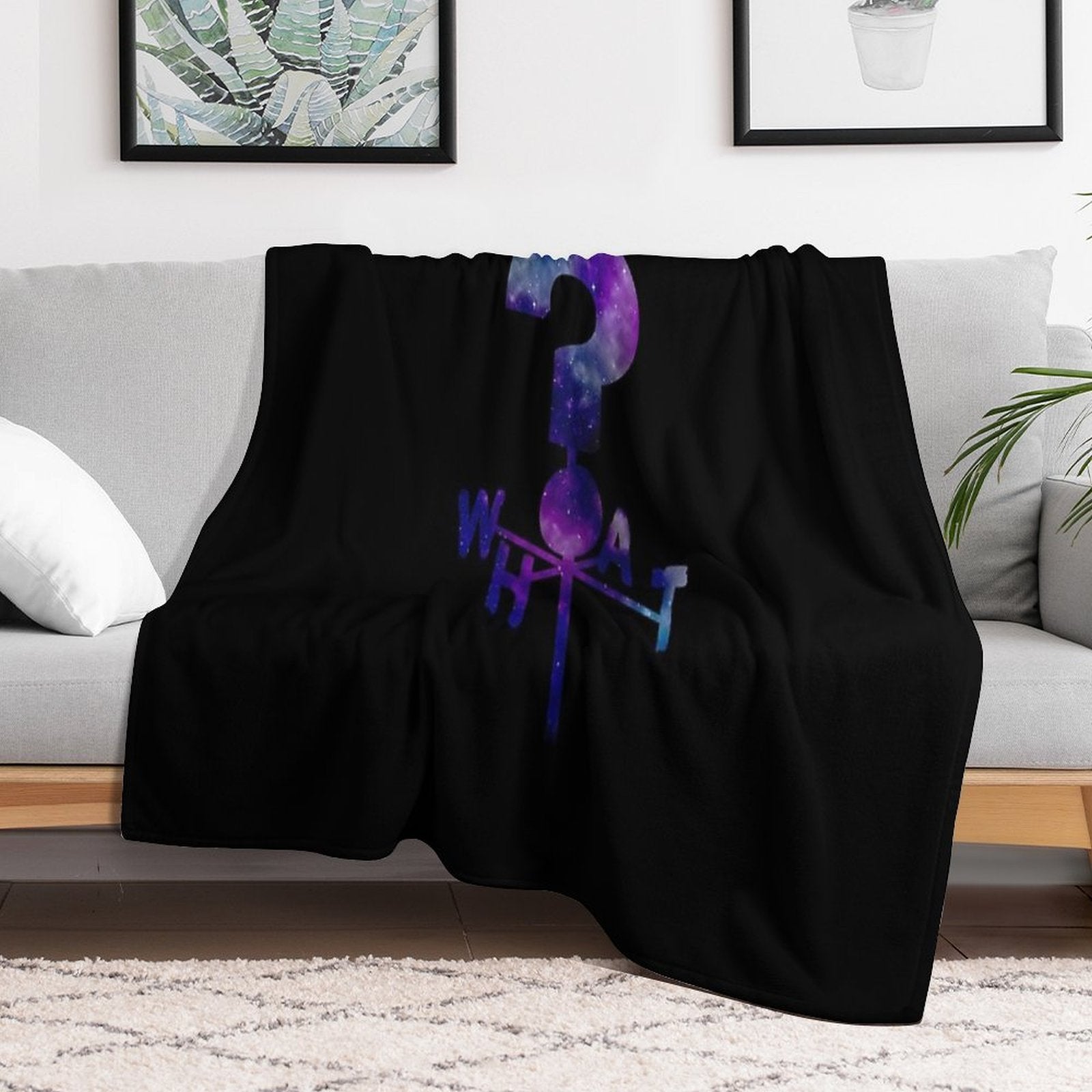The Mystery Shack Question Mark Weathervane Sustainable Throw Blanket