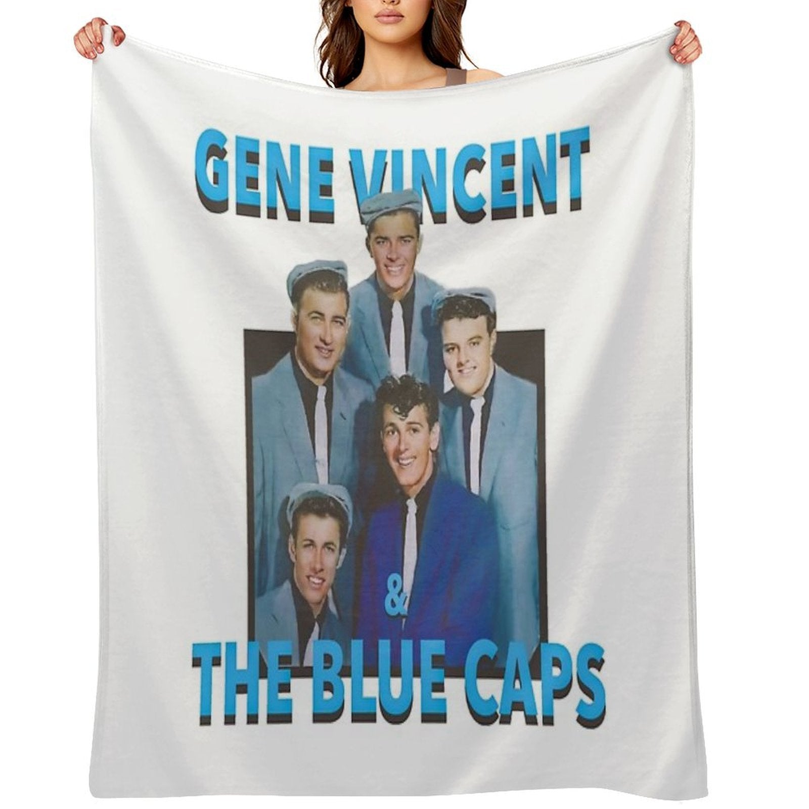 Gene Viincent And The Blue Caps Sustainable Throw Blanket