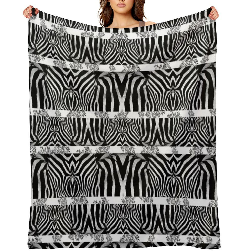Zebra Stripes Pattern Sustainable Throw Blanket