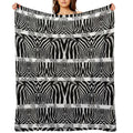 Zebra Stripes Pattern Sustainable Throw Blanket