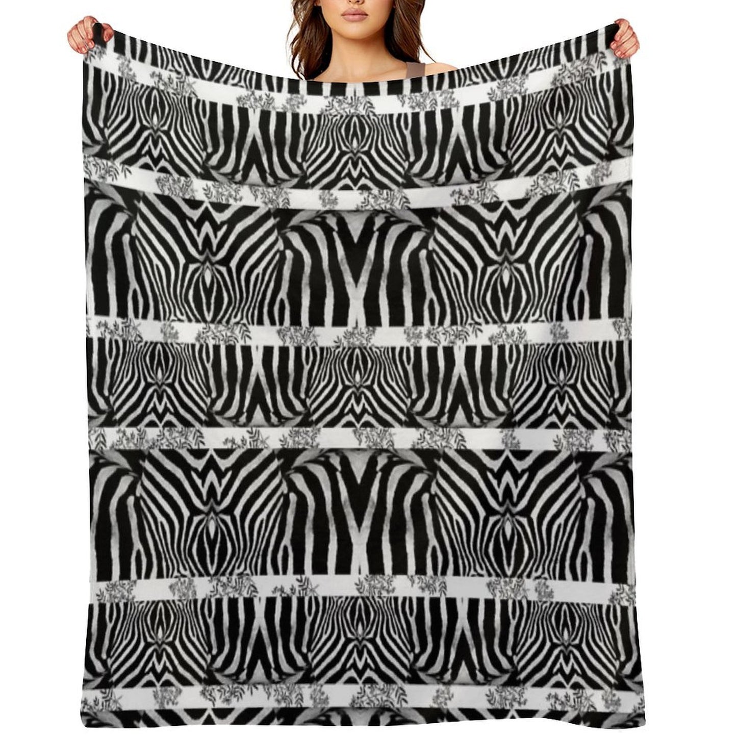 Zebra Stripes Pattern Sustainable Throw Blanket