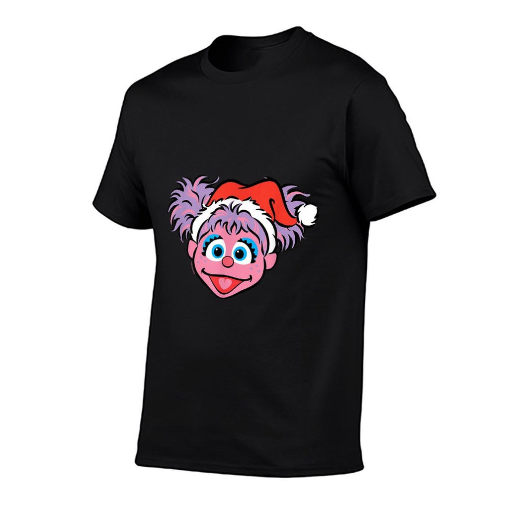 Sesame Street Christmas Santa Hat Abby Cadabby Face  Graphic-printed T-Shirt