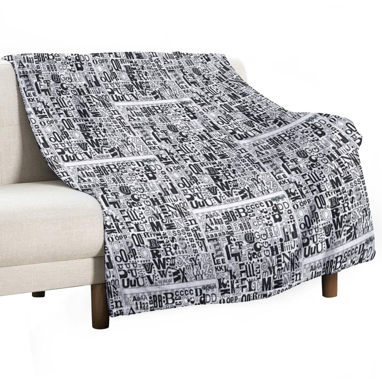 Alphabet Soup Compact Throw Blanket