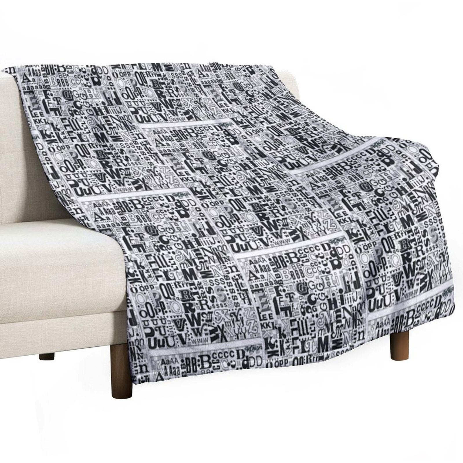 Alphabet Soup Compact Throw Blanket