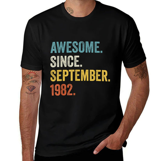 40 Years Old Awesome Since September 1982 40th Birthday  Breathable T-Shirt