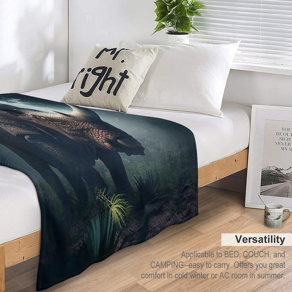Paleo Art Triceratops Shrink-resistant Throw Blanket
