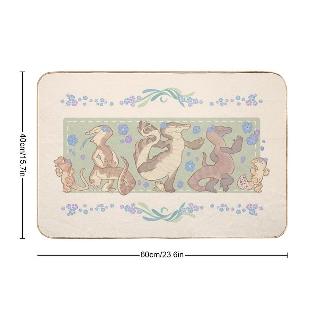 Happy Little Frogs  Dirt-Trapping Bath Mat
