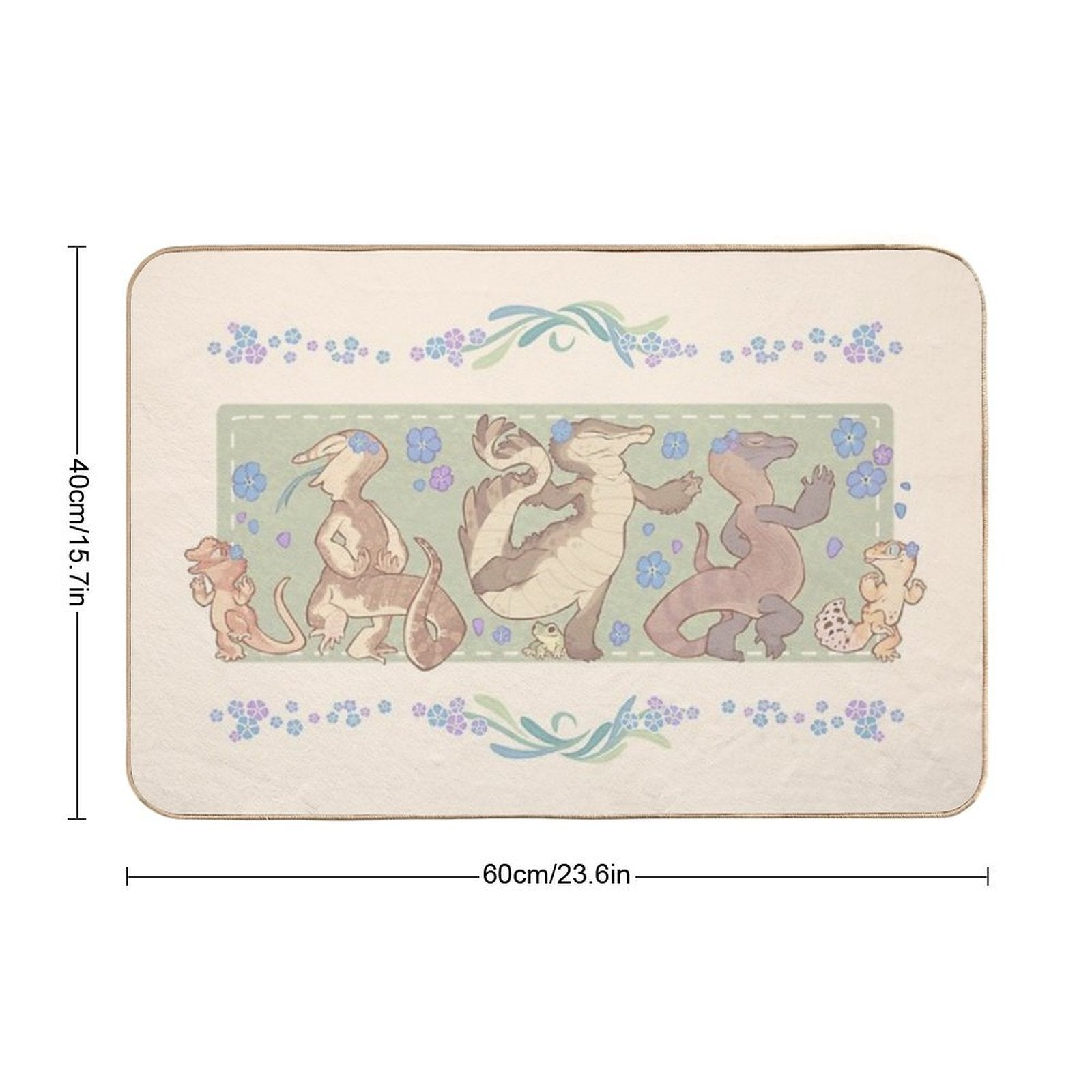 Happy Little Frogs  Dirt-Trapping Bath Mat