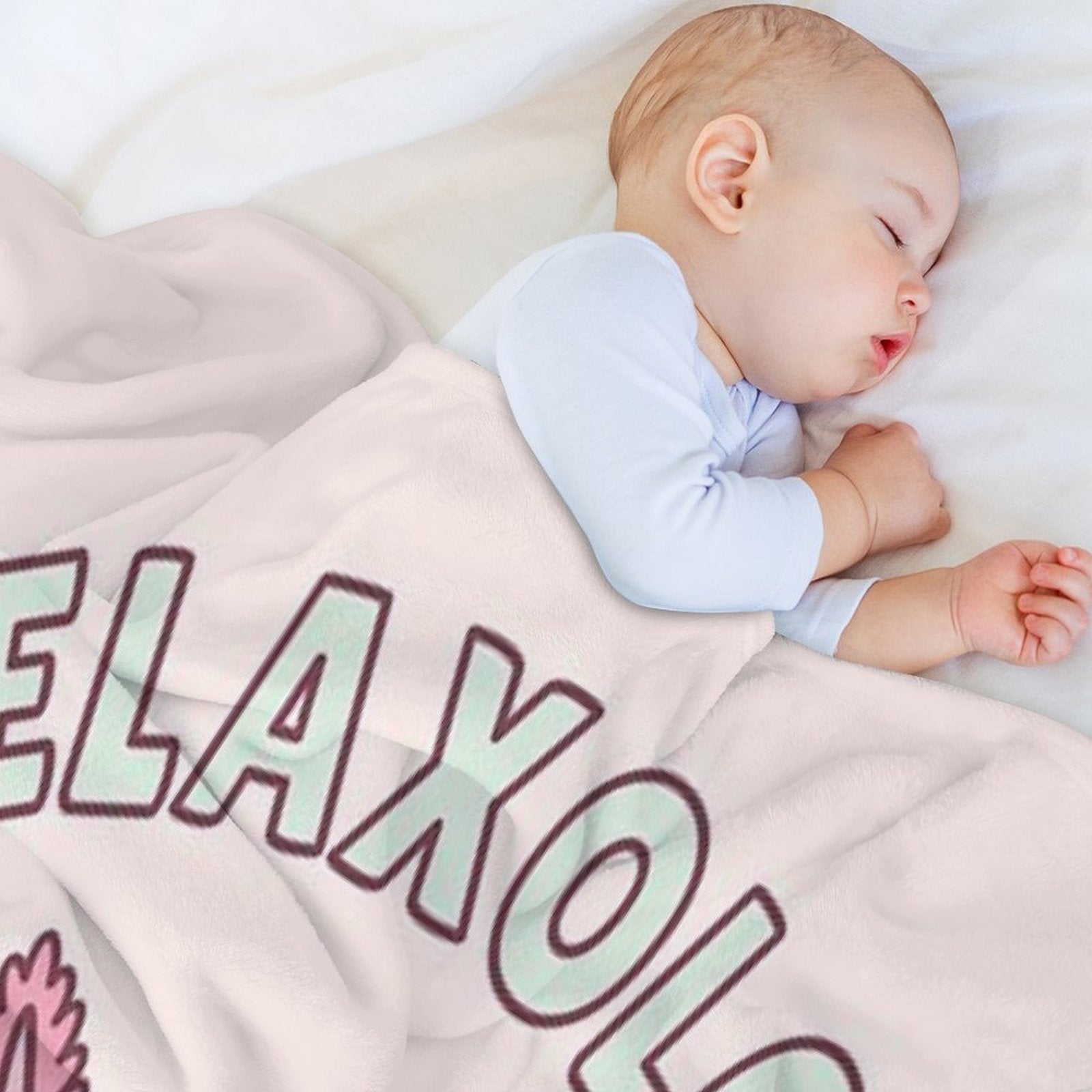 Cute Relax A Lot Axolotl Funny Pun Lightweight Throw Blanket
