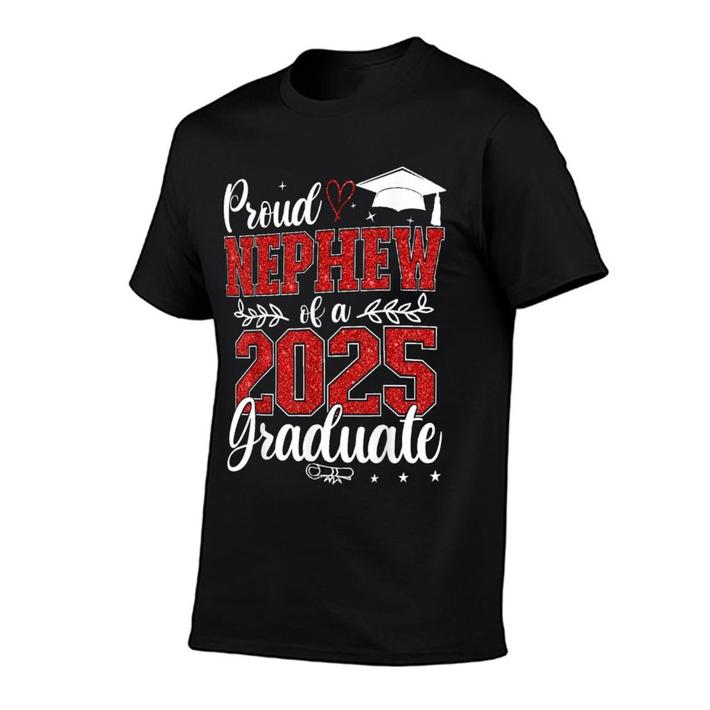Proud Nephew Of A Class Of 2025 Graduate Senior Graduation  Heathered Texture T-Shirt