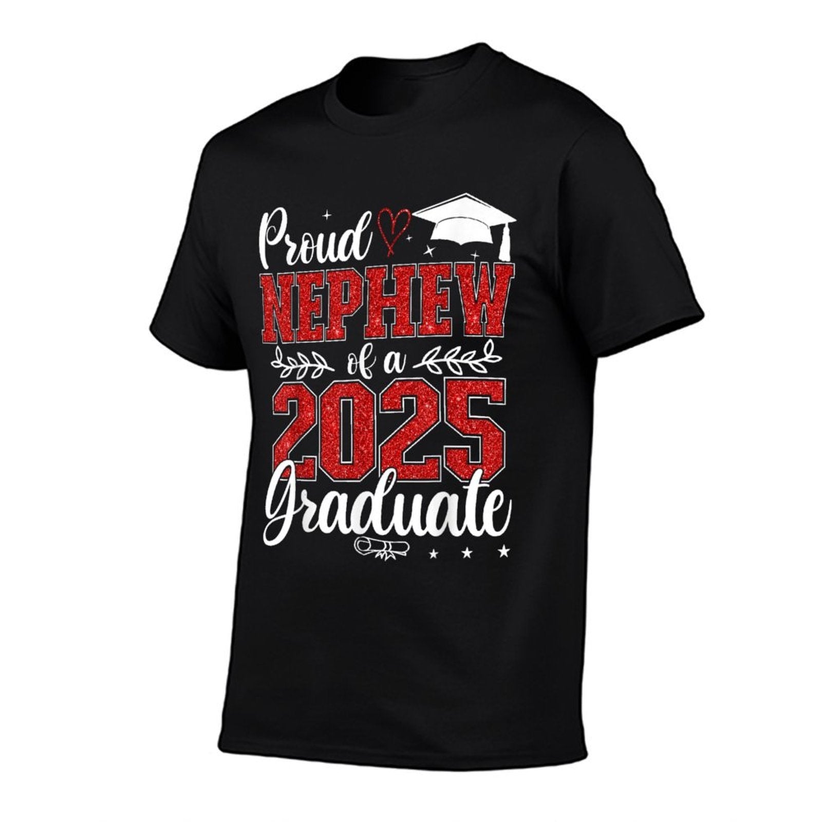 Proud Nephew Of A Class Of 2025 Graduate Senior Graduation  Heathered Texture T-Shirt