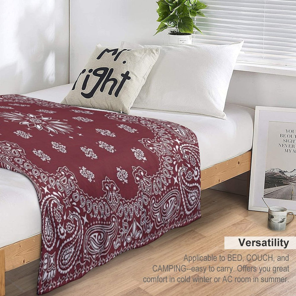 Bandana - Hippie Style Plush Throw Blanket
