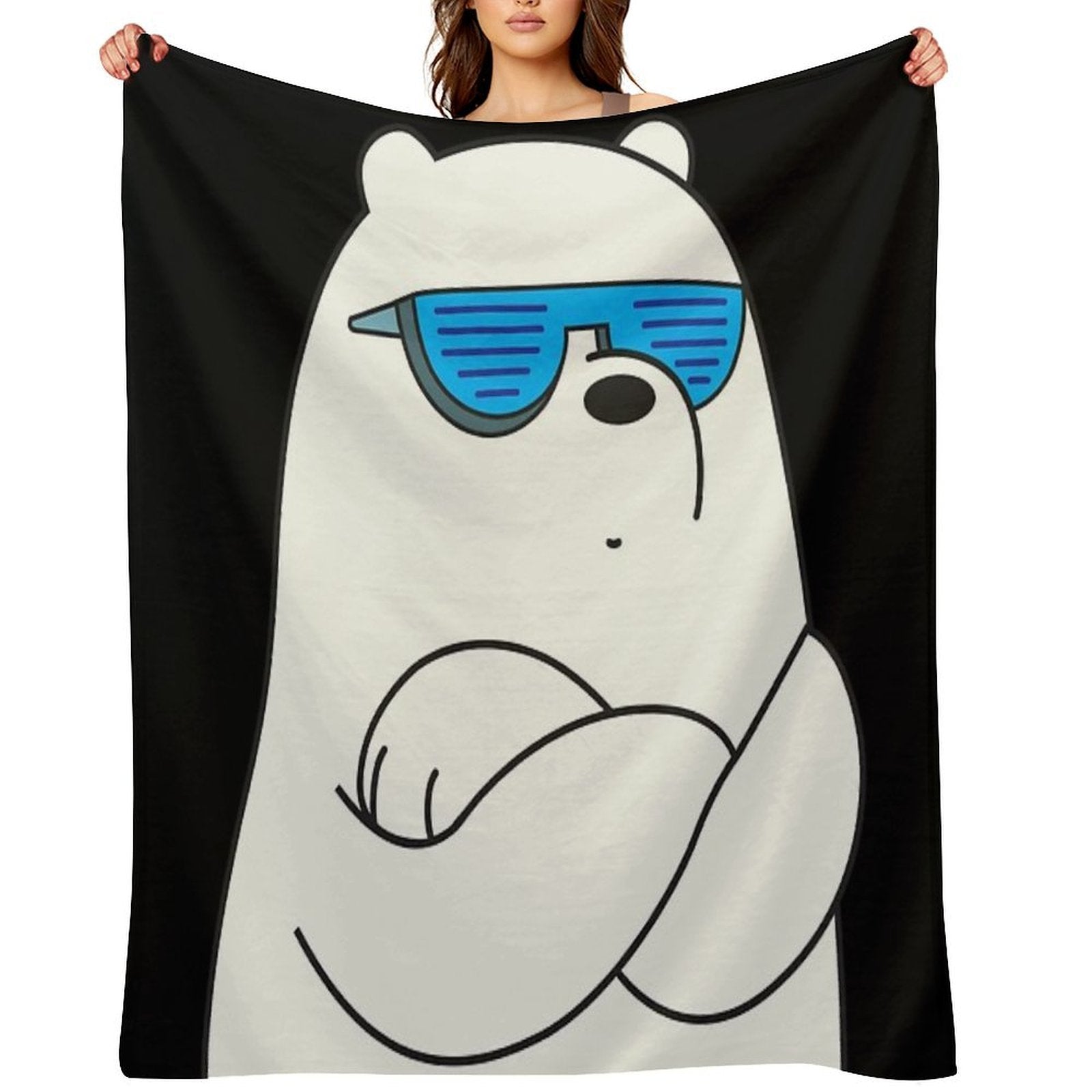 Ice Bear Travel-friendly Throw Blanket