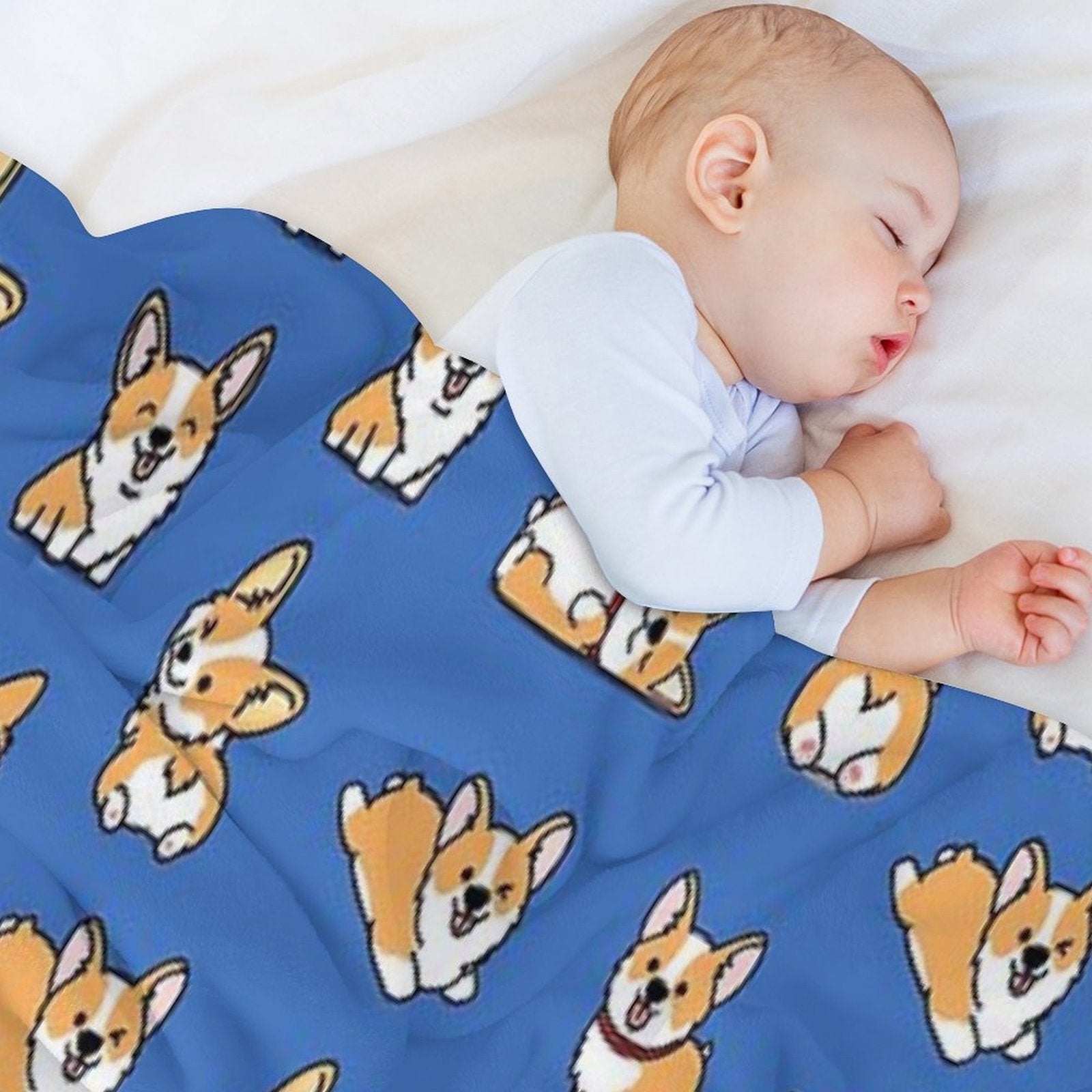 Kawaii Corgi Multi-functional Throw Blanket