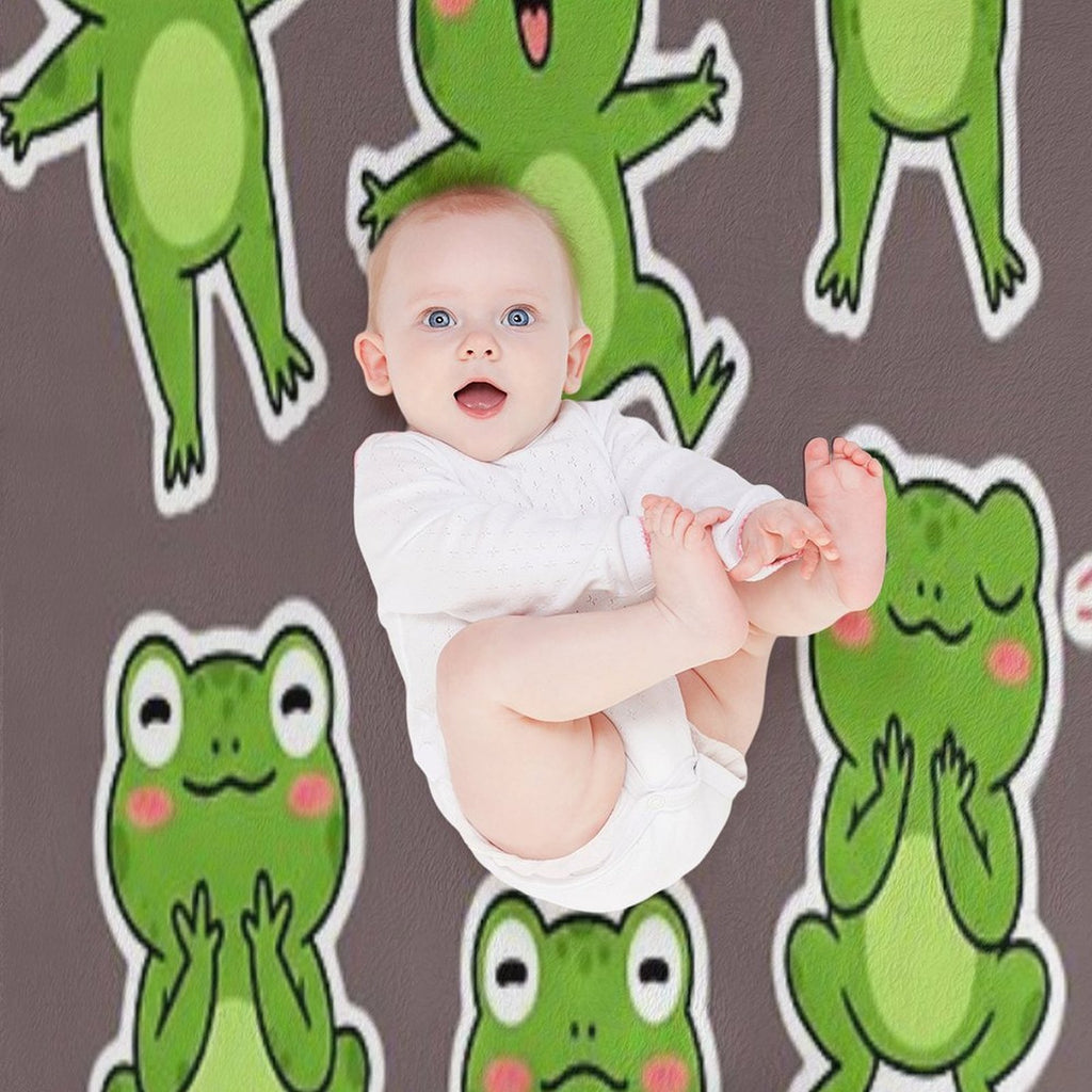 Dancing Frog Frog, Frogs, Dancing, Dance, Dancer, Music, Meme, Musician, Band, Rock, Metal, Vintage, Retro Travel-friendly Throw Blanket