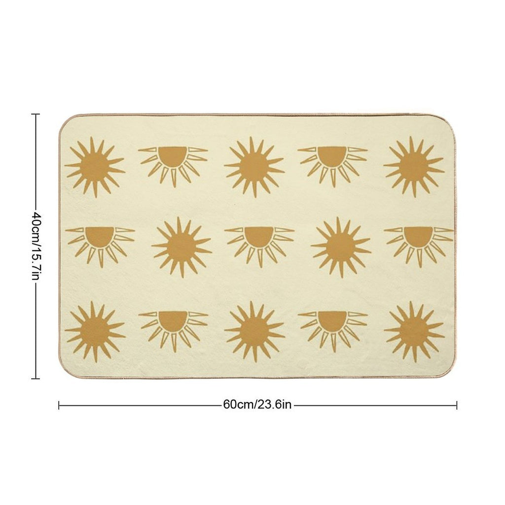 Golden Sunset Pattern  Non-Slip Bath Mat