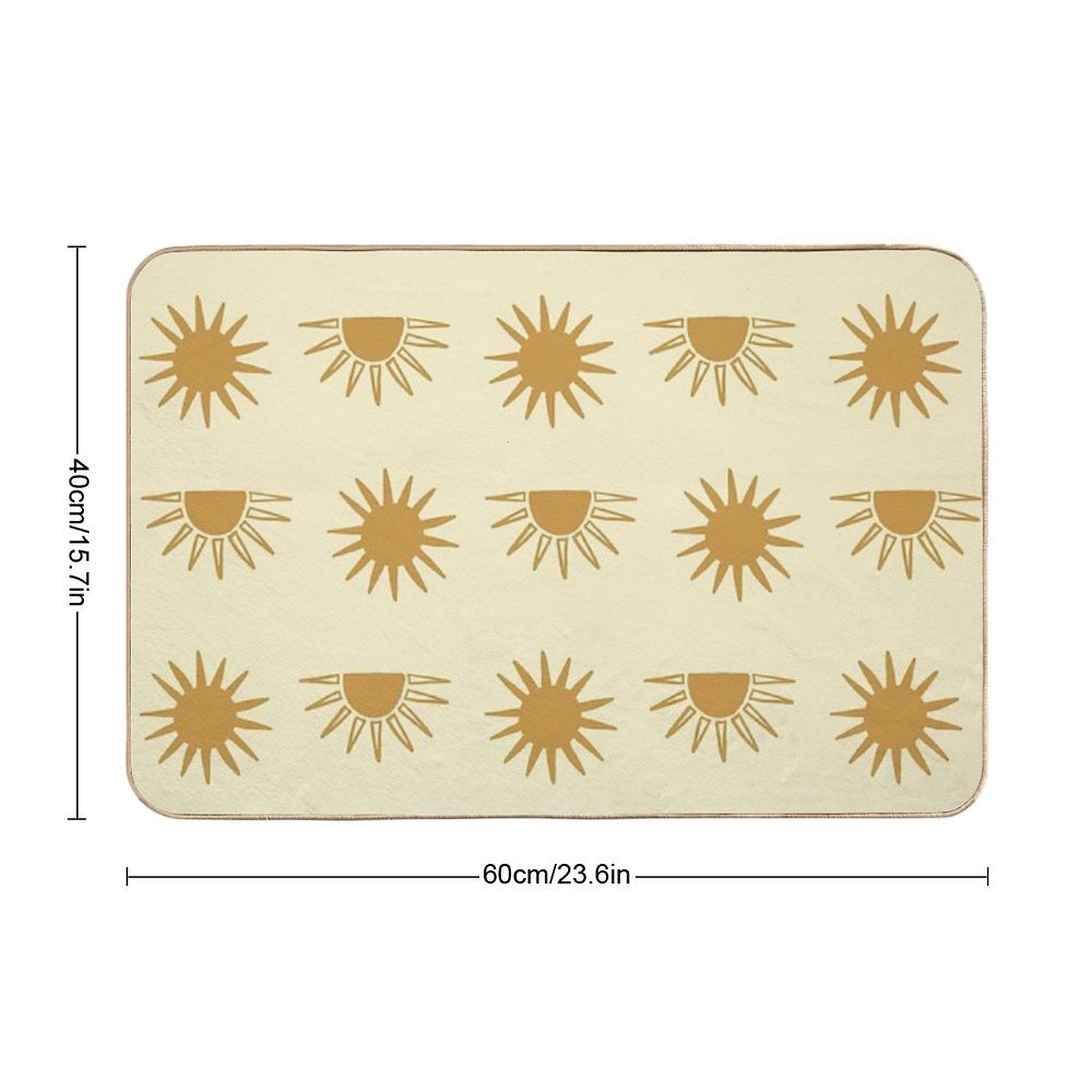 Golden Sunset Pattern  Non-Slip Bath Mat