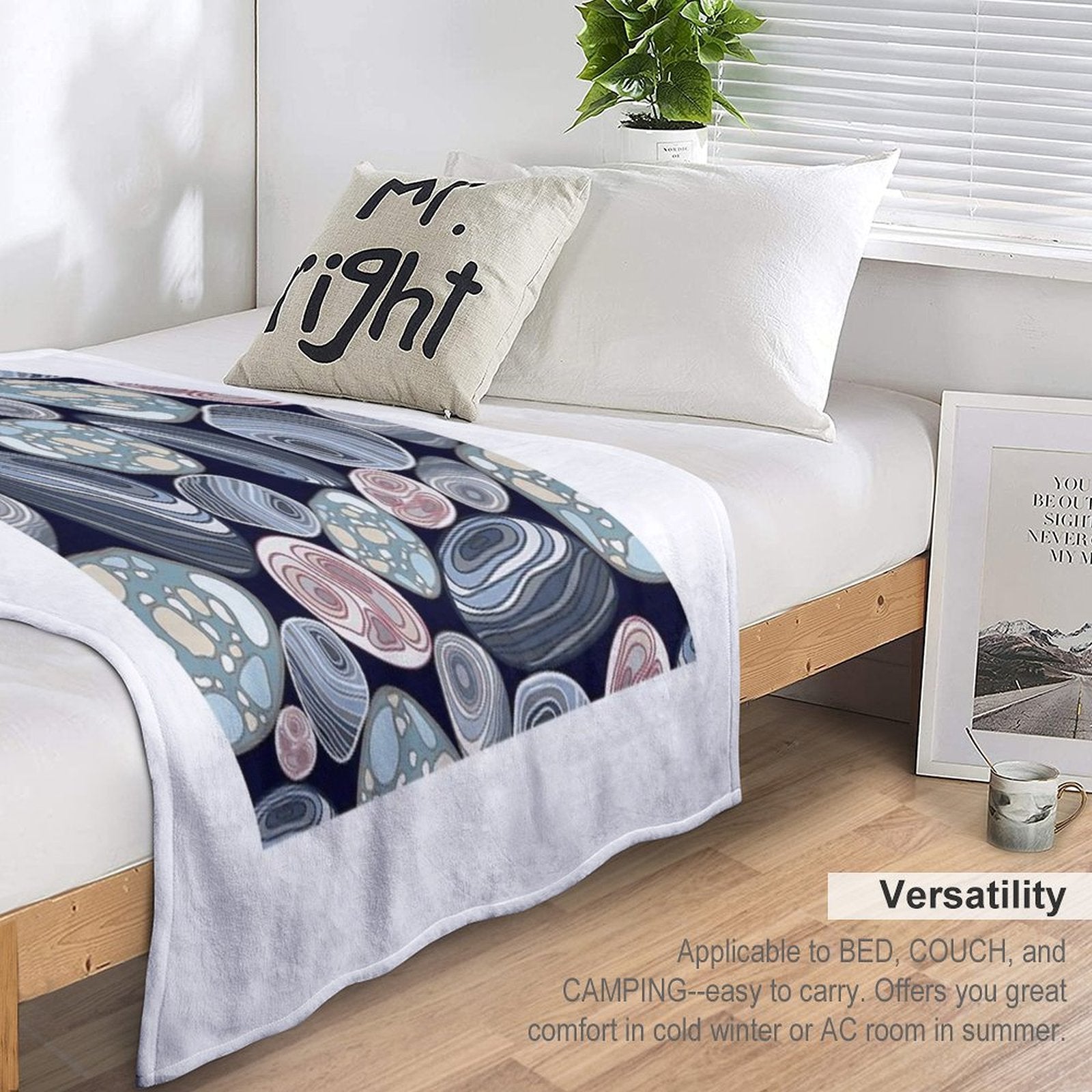 Pattern Stones All-season Throw Blanket
