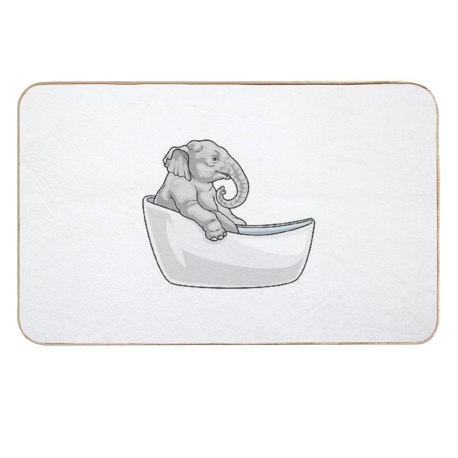 Elephant Bathe Bathtub  Dirt-Trapping Bath Mat