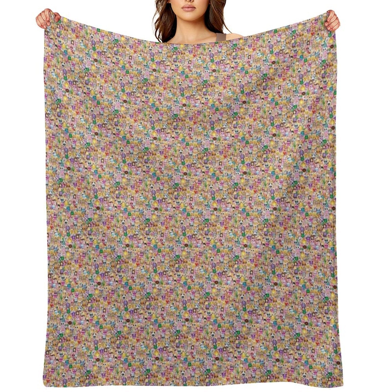 Copy of Lots of Colors And Funny Things Easy Care Throw Blanket