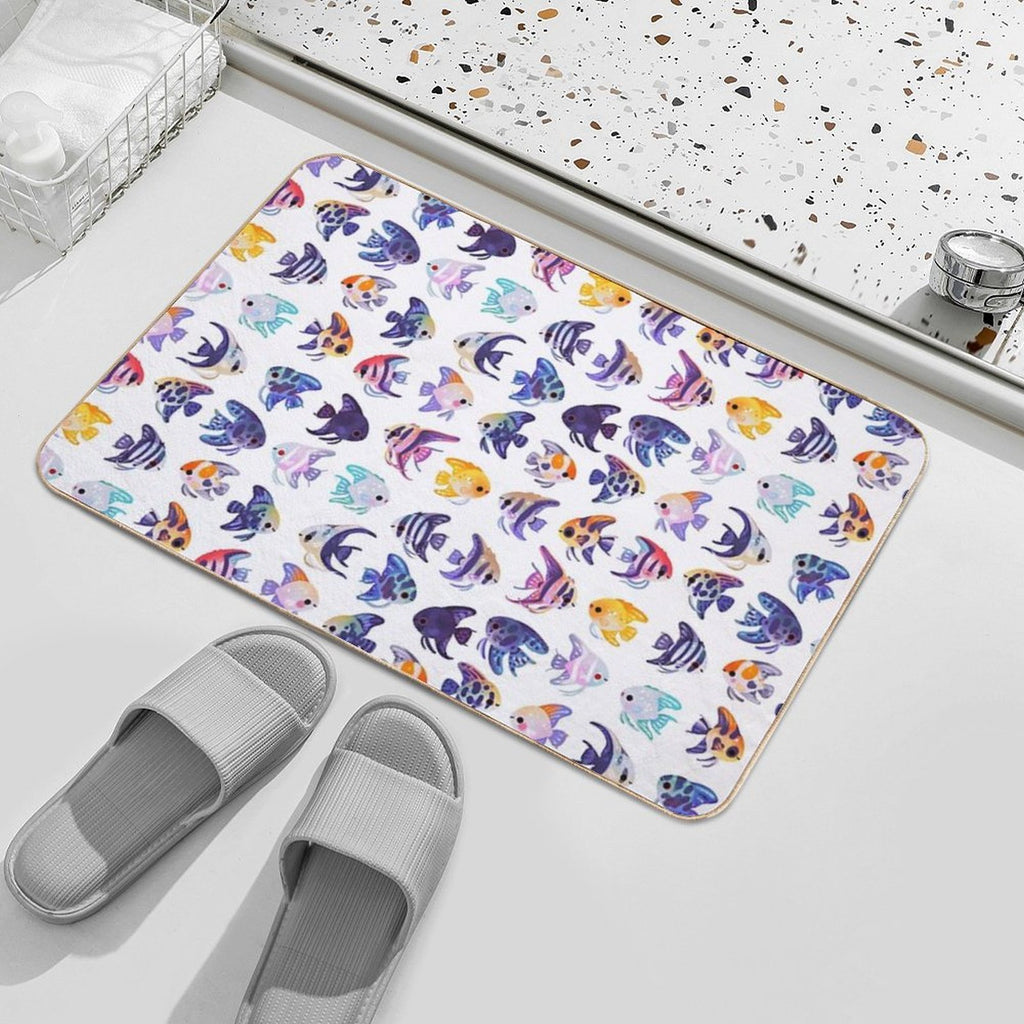 Angelfish! (freshwater) - No Text Or Bright  Versatile Bath Mat