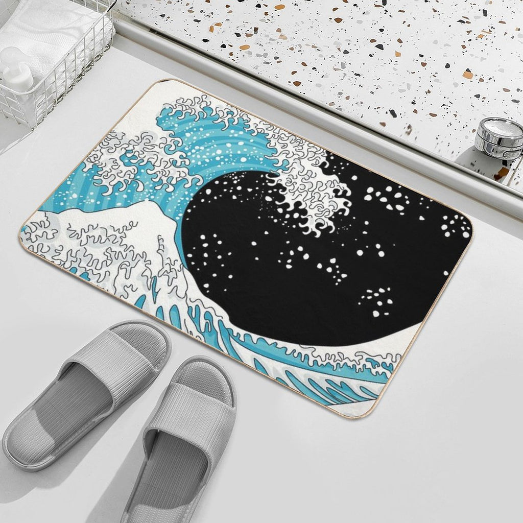 Kanagawa Wave  Fade-Resistant Bath Mat