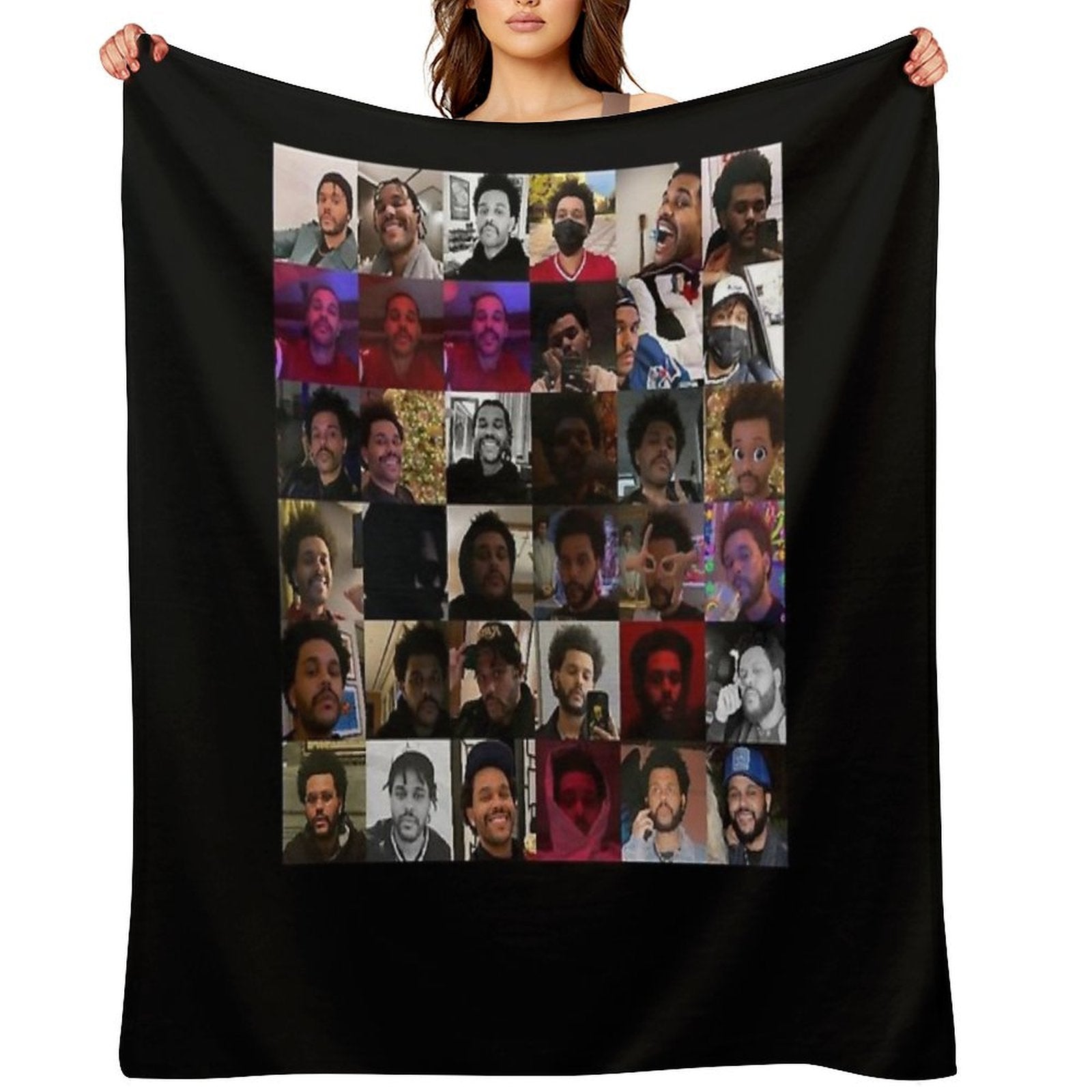 King of Selfiesss Plush Throw Blanket